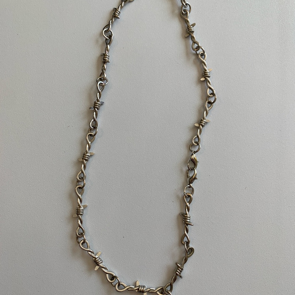 Barbed Wire Chain Necklace View 3